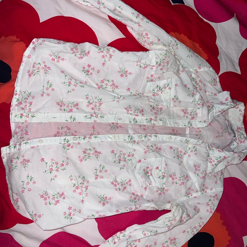 Vintage Aeropostale Pink Floral Print Shirt